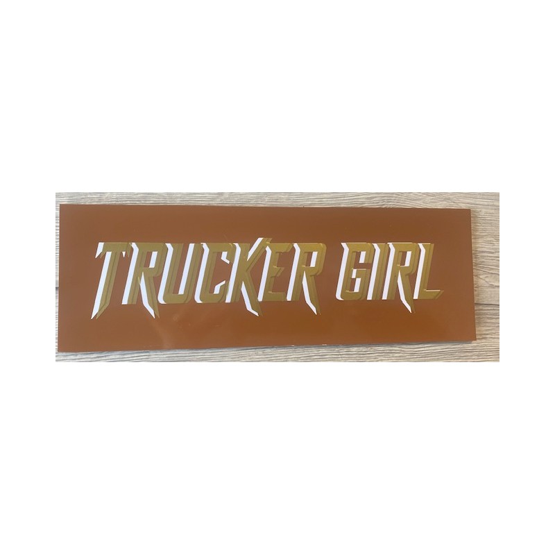 PLAQUE TRUCKER GIRL OR