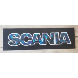 PLAQUE SCANIA NOIR/DANOIS BLEU