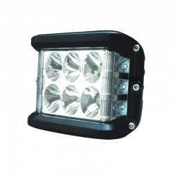 Phare de travail rectangulaire 6 Leds type CREE + 6 Leds 180°