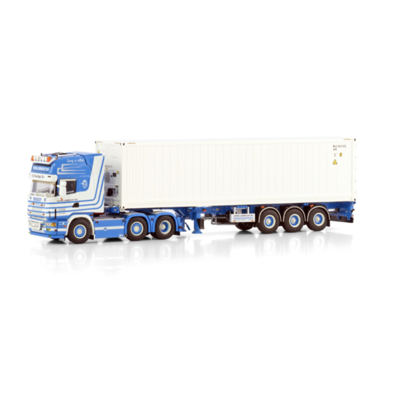 HANS LUBRECHT BV SCANIA R4 TOPLINE 6X2 TWINSTEER CONTAINER TRAILER - 3 AXLE WITH 40FT REEFER CONTAINER