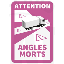 ANGLES MORTS ROSE - ADHÉSIF