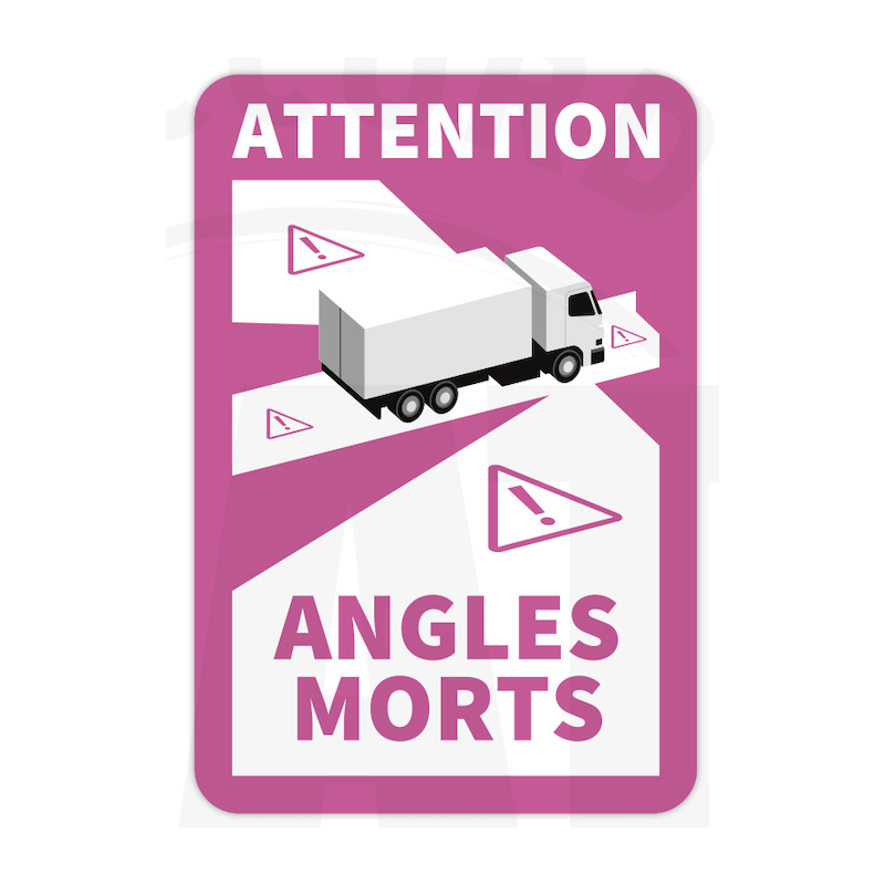 ANGLES MORTS ROSE - ADHÉSIF