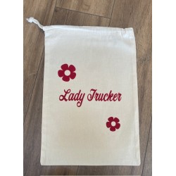 SAC LADY TRUCKER ROUGE VELOUR