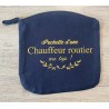 POCHETTE D'UNE CHAUFFEUR ROUTIER AU TOP ! BLEU MARINE/OR POCHETTE D'UNE CHAUFFEUR ROUTIER AU TOP ! BLEU MARINE/OR