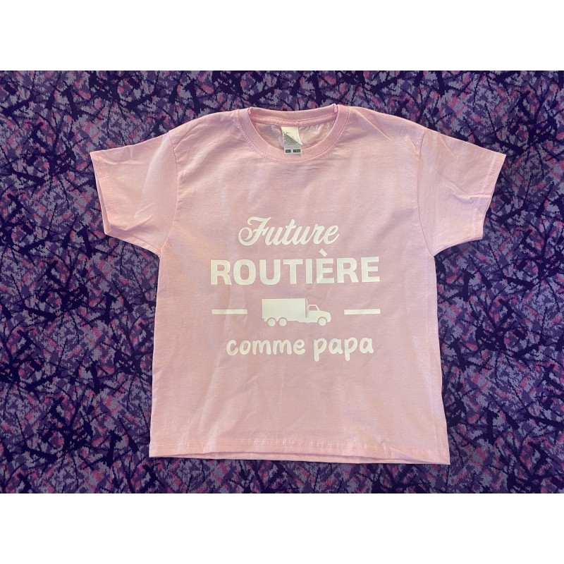 TEE SHIRT FILLE ROSE FUTURE ROUTIERE CLASS DESIGN 5-6 ANS TEE SHIRT FILLE ROSE FUTURE ROUTIERE CLASS DESIGN 5-6 ANS