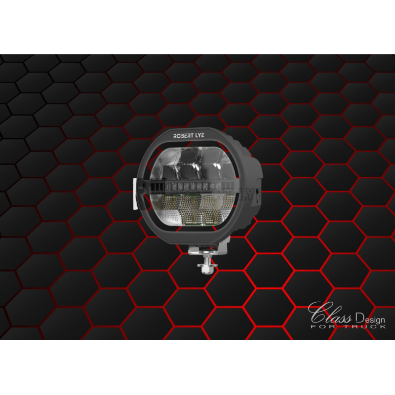 Feu longue portée rond à Leds Black Series avec feu de position blanc ou orange - 10/30 Volts - IP68/69K