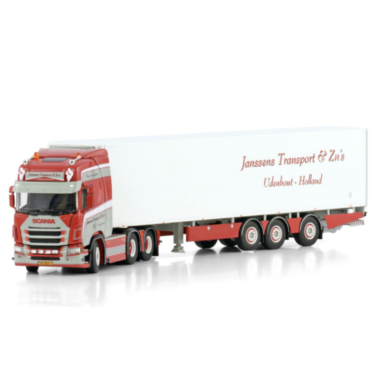 JANSSENS TRANSPORT & ZN'S SCANIA R HIGHLINE CR20H 6X2 TAG AXLE TRIDEC REEFER TRAILER - 3 AXLE