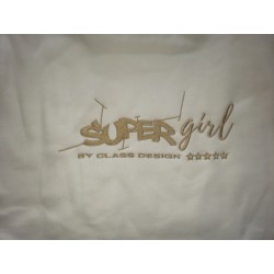 SWEAT BLANC SUPER GIRL