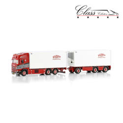 N.C. CHRISTENSEN & SONNER SCANIA R HIGHLINE CR20H RIGED REEFER TRUCK 6X2 TAG AXLE RIGED REEFER DRAWBAR TURNTABLE TRAILER - 3 ...