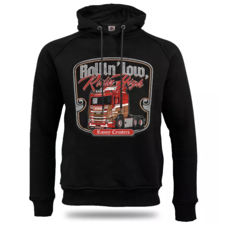 HOODIE - RONNY CEUSTERS LAAKDAL - ROLLIN LOW RIDING HIGH - NOIR HOODIE - RONNY CEUSTERS LAAKDAL - ROLLIN LOW RIDING HIGH - NOIR
