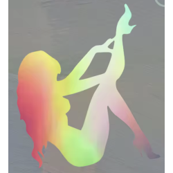 STICKERS GIRL ARGENT