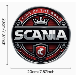 PLAQUE RONDE SCANIA