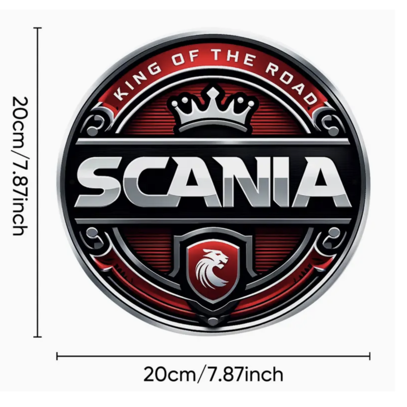 PLAQUE RONDE SCANIA
