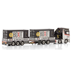 BOXIT SCANIA S HIGHLINE CS20H SCANIA S HIGHLINE CS20H RIGED FLAT BED TRUCK 8X2 TAG AXLE FLAT BED DRAWBAR TRAILER - 3 AXLE WIT...
