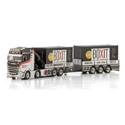 BOXIT SCANIA S HIGHLINE CS20H SCANIA S HIGHLINE CS20H RIGED FLAT BED TRUCK 8X2 TAG AXLE FLAT BED DRAWBAR TRAILER - 3 AXLE WIT...