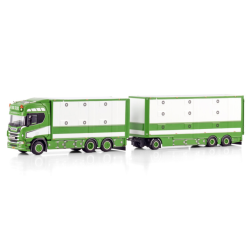 VAN DIJK LIVESTOCK SCANIA R HIGHLINE CR20H 6X2 TAG AXLE RESIN COMBI - 6 AXLE