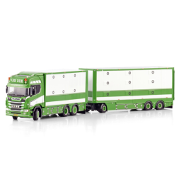 VAN DIJK LIVESTOCK SCANIA R HIGHLINE CR20H 6X2 TAG AXLE RESIN COMBI - 6 AXLE