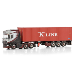 FRANS KAMP TRANSPORT DAF XG+ 6X2 TWIN STEER FLEX CONTAINER TRAILER - 3 AXLE + 40FT CONTAINER