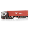 FRANS KAMP TRANSPORT DAF XG+ 6X2 TWIN STEER FLEX CONTAINER TRAILER - 3 AXLE + 40FT CONTAINER