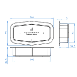 Support double-ampoule 32mm