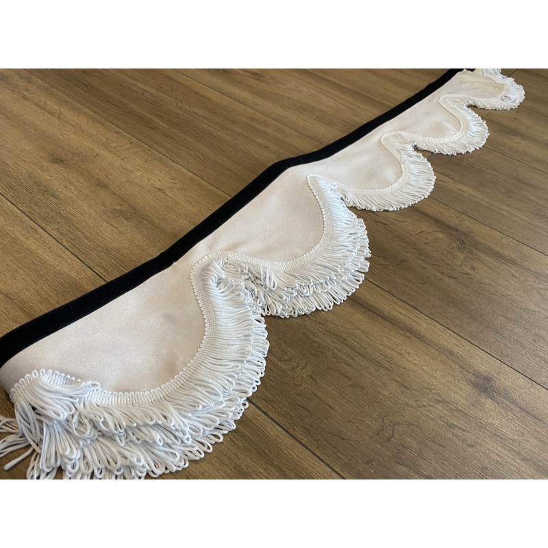 Dépôt vente - Frange beige fils blanc Dépôt vente - Frange beige fils blanc