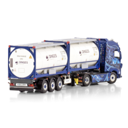 INGO DINGES VOLVO FH5 GLOBETROTTER XL 4X2 FLEX CONTAINER TRAILER - 3 AXLE + 2X 20FT TANK CONTAINER