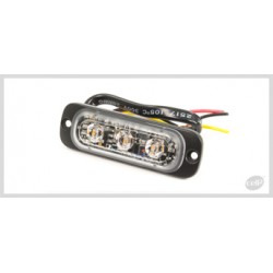 Feu flash blanc ultra plat 3 LED 12/24V