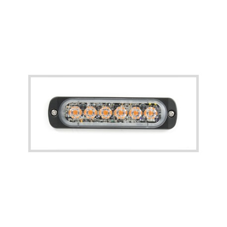 Feu flash blanc ultra plat 6 LED 12/24V - Class Design