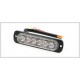 Feu flash blanc 6 LED ultra plat 12/24V