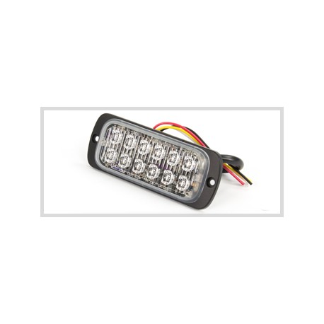 Feu flash blanc ultra plat 12 LED 12/24V