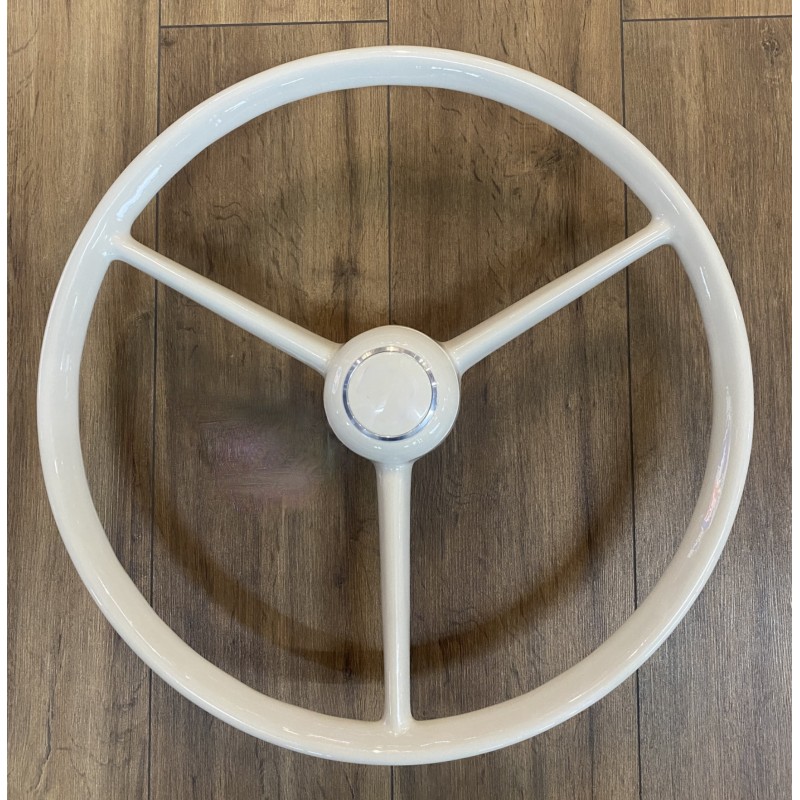 VOLANT 3 BRANCHES - 50CM - BLANC VOLVO FH4/5