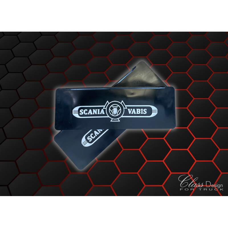Bavette avant Scania Vabis Noir/Blanc 3D
