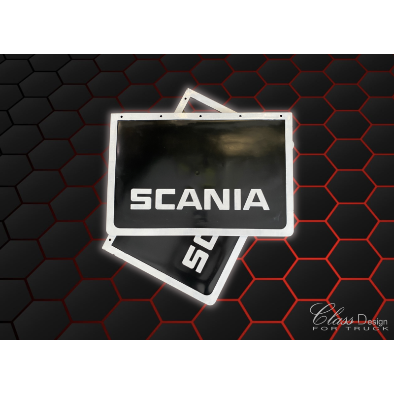 Bavette moyenne Scania Noir/Blanc 3D Bavette moyenne Scania Noir/Blanc 3D