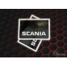 Bavette moyenne Scania Noir/Blanc 3D