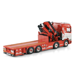 THOMAS BERG SCANIA R NORMAL CR20N 8X4 RIGED FLATBED TRUCK WITH FASSI 1100 + JIB