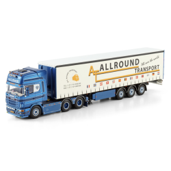 A.A. VD HEUVEL SCANIA 4 SERIES TOPLINE 6X2 TAG AXLE CURTAINSIDE TRAILER - 3 AXLE