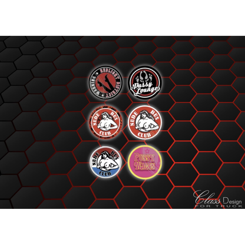 18+ - LOT DE 6 - AUTOCOLLANT 3D DELUXE FULL PRINT