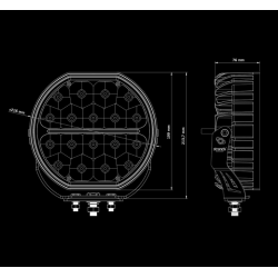 Big Energy 9" FULL LED driving light - Extended Beam