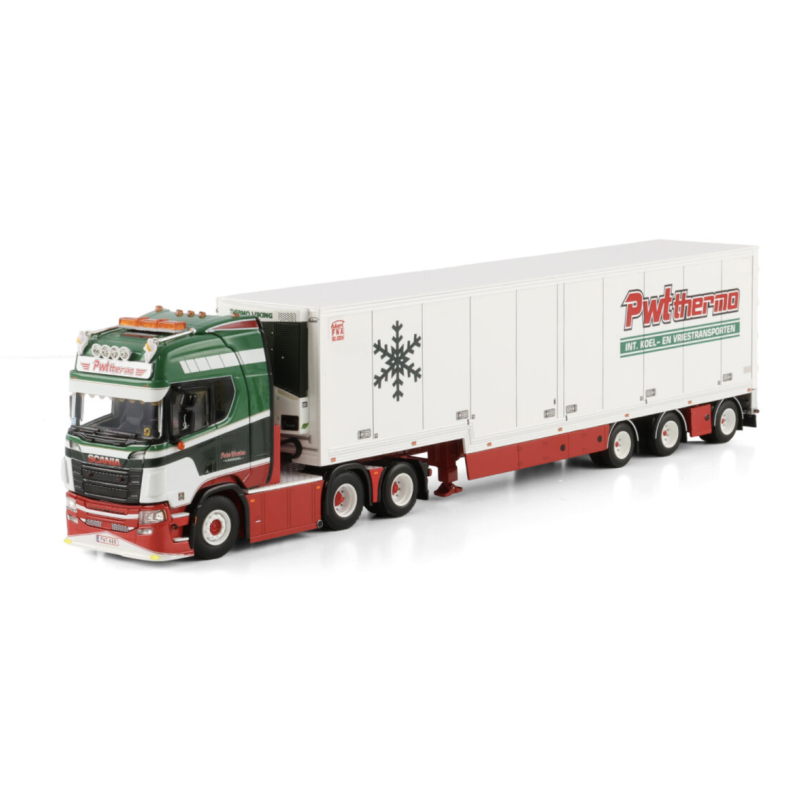 PWT THERMO SCANIA R HIGHLINE CR20H 6X2 TAG AXLE SEMI BOX TRAILER - 3 AXLE - 01-4493
