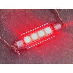 LOT DE NAVETTES LED ROUGE 42MM - 24V