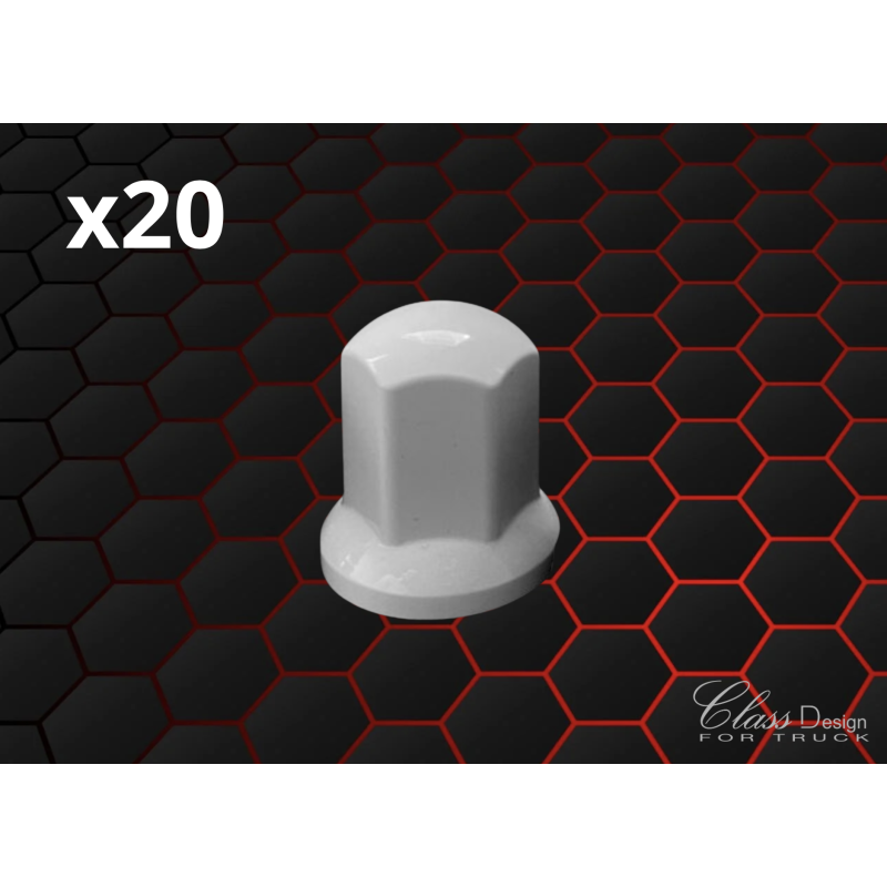Caches écrous 32mm Blanc