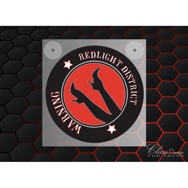 ENSEIGNE PARE BRISE - 12/24V - REDLIGHT DISTRICT - USB