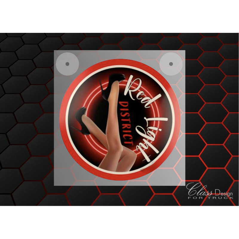 ENSEIGNE PARE BRISE - 12/24V - REDLIGHT DISTRICT HEELS - USB