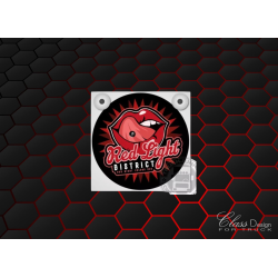 ENSEIGNE LUMINEUSE RED LIGHT DISTRICT 12 V ECLAIRAGE BLANC CHAUD