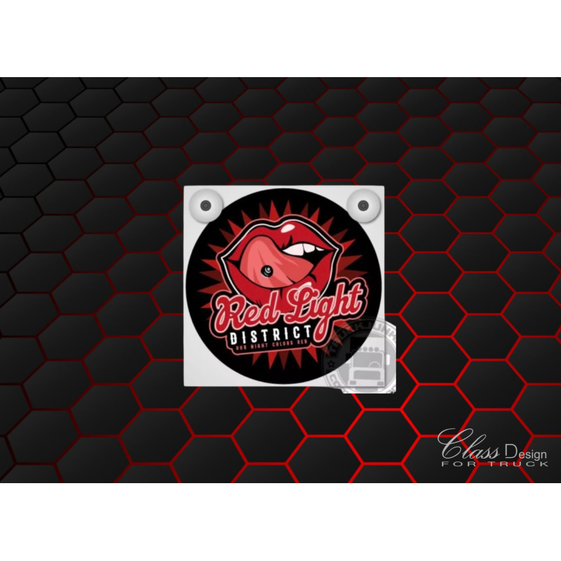 ENSEIGNE LUMINEUSE RED LIGHT DISTRICT 12 V ECLAIRAGE BLANC CHAUD