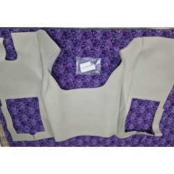 DÉPOT VENTE - Kit Tapis Capot Moteur Beige Lisse + Housses de sièges IVECO S-WAY + contours de sièges lumineux RGB