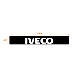 Bavette noire 240 X 33 cm Iveco blanc