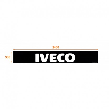 Bavette noire 240 X 33 cm Iveco blanc