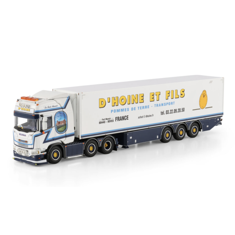 D'HOINE SCANIA R HIGHLINE CR20H 6X2 TWIN STEER REEFER TRAILER - 3 AXLE - 01-4843 D'HOINE SCANIA R HIGHLINE CR20H 6X2 TWIN STEER REEFER TRAILER - 3 AXLE - 01-4843