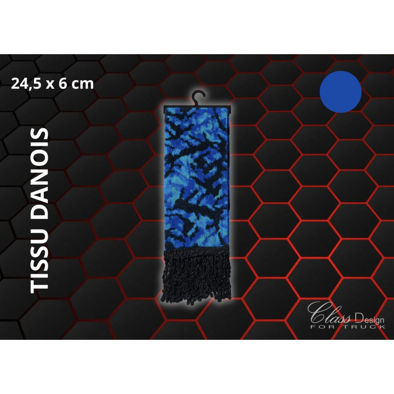 Mini écharpe Danois - 24,5 x 6cm - Danois Bleu